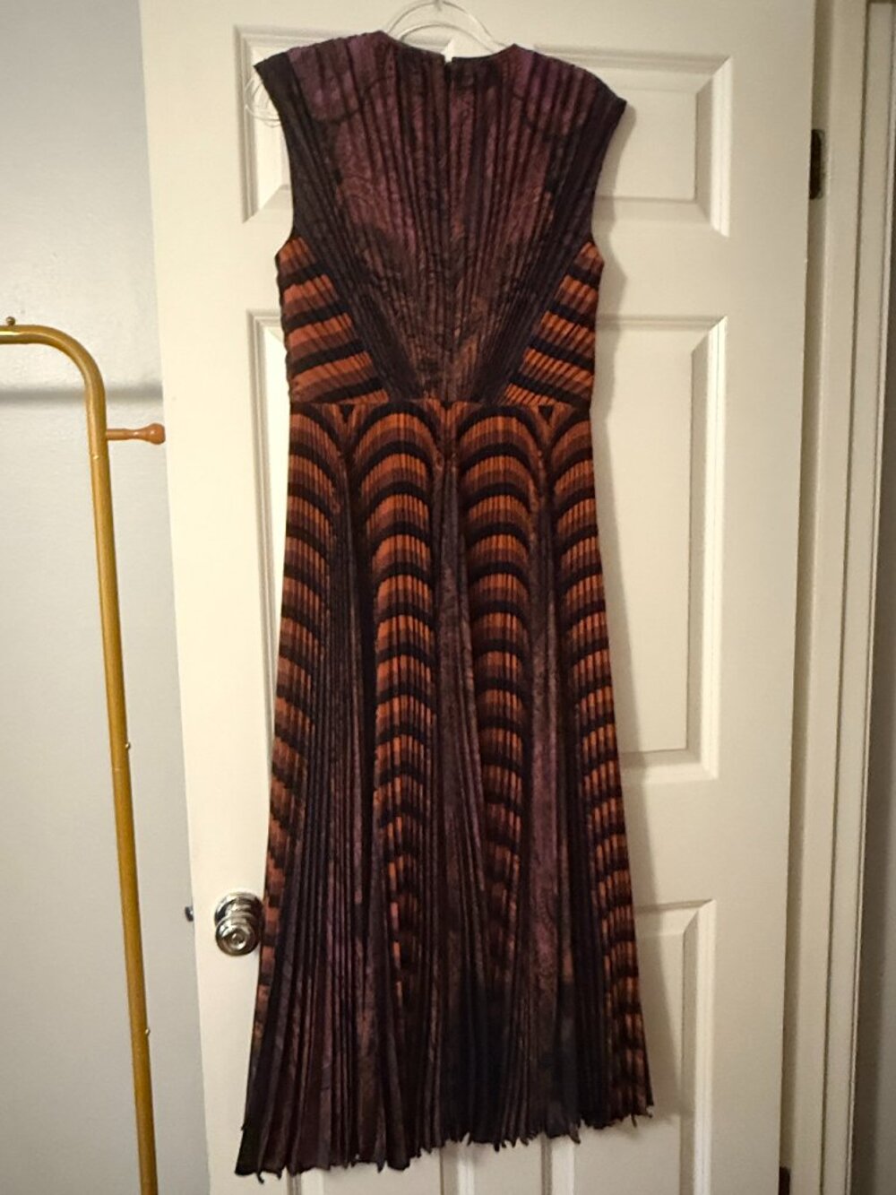 Ulla Johnson Violeta Pleated Sleeveless Midi Dress NWT Amethyst Sz 6 - Picture 5 of 5